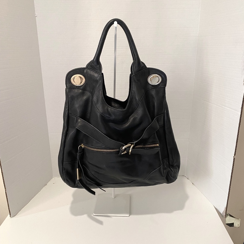 Foley + Corinna  black leather tote